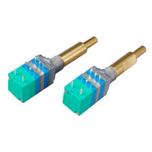 Buy cheap 9.5mm Double Shaft Dual Unit Potentiometer With Rotating Switch DC10V 0.05W from wholesalers