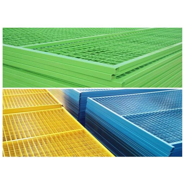 Height 8’/2430mm*10’/3048mm Width Weld mesh 2"*4"*9.5gauge wire Powder coated Yellow Outer frame 25mm*2.0mm