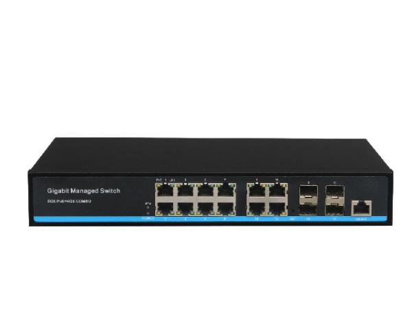 Quality Gigabit 8PoE+4GE+4SFP 8 Port Poe Managed Switch For Security System / VOIP Solution for sale