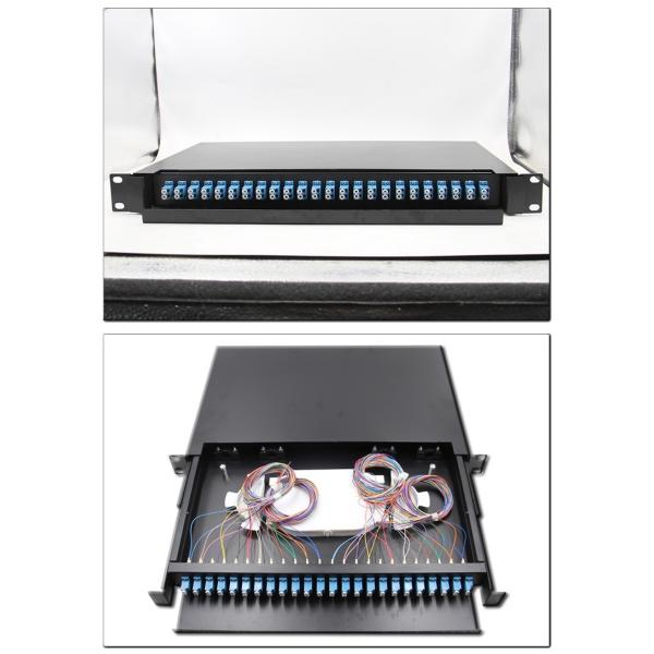 24Port 48 Core LC Splicing Fiber Patch Panel Cabinet / ODF Fiber Box