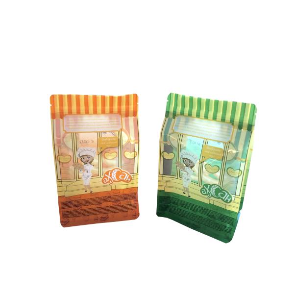 Quality matte plastic bag christmas food packaging with window for candy cookie for sale