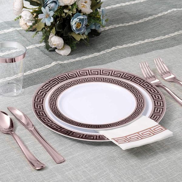 Quality OEM 7inch Metallic Romantic Gold Foil Paper Plate SGS Certificated for sale