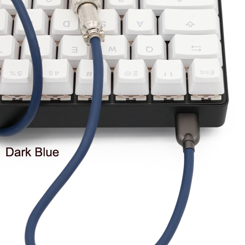 USB Type C Port Mechanical Keyboard Coiled Cable 4-pin GX12 Aviation Connector Coupled