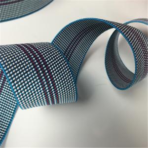 50mm Blue Sofa Elastic Webbing PE Chinese Rubber Yarn Material