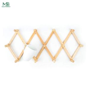 Expandable Accordion Style Bamboo Wall Hanger
