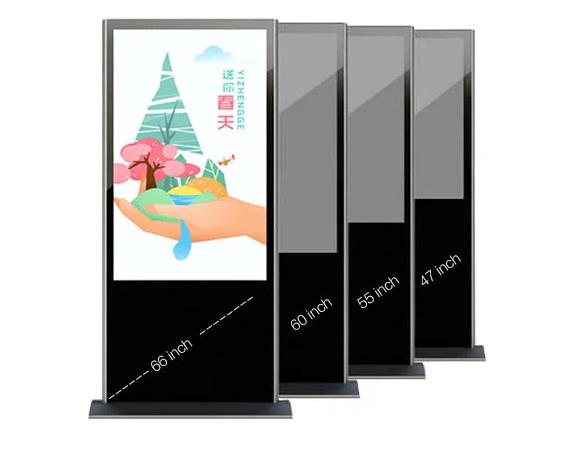 Digital LCD Signage Indoor Kiosk Narrow Bezel 55 Inch Totem Ultra Thin Design