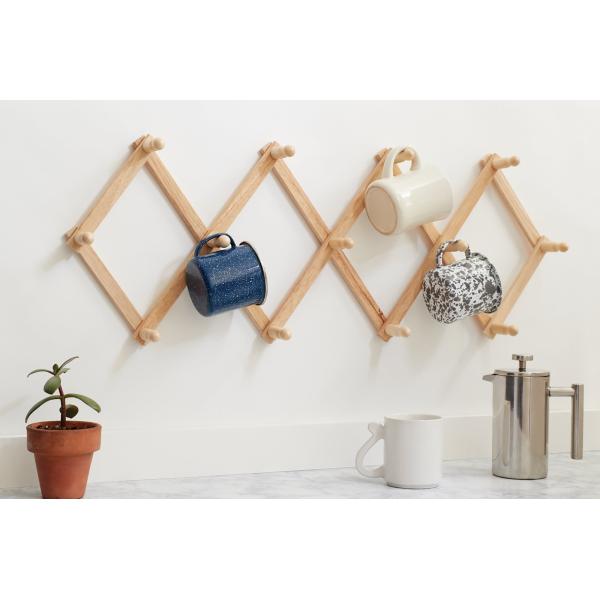 Expandable Accordion Style Bamboo Wall Hanger