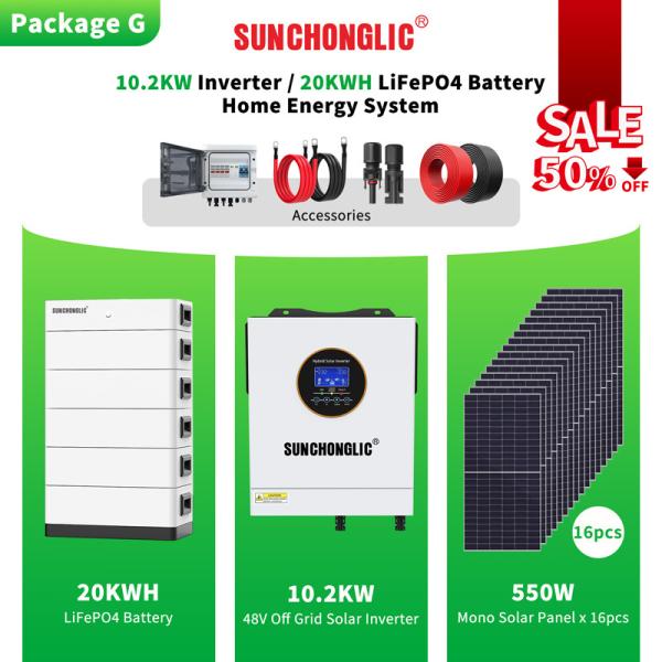 10.2kw Inverter / 20kwh Lifepo4 Battery Home Energy System