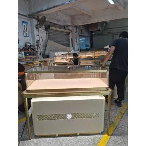 Buy cheap Safe Round Conner Wooden Jewelry Display Cases With 4000K-6000k Led Lighting from wholesalers