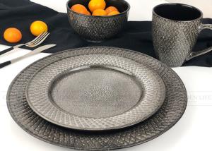 China Reactive Embossed Glaze Ceramic Dinnerware Sets Unique Dinnerware Sets wholesale