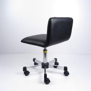 Black Upholstered Vinyl ESD Safe Chairs Used In Electronics Industry