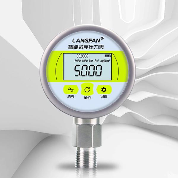 Air Gas Oil Pressure Manometer High Precision 80mm Intelligent Digital Pressure Gauge