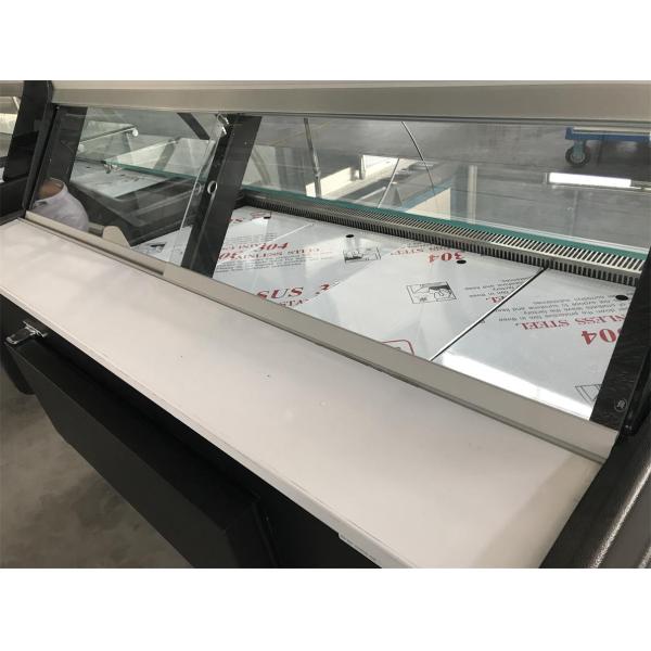 Meat Serve Over Counter Display Fridge With Fan Cooling System And LED Lighting