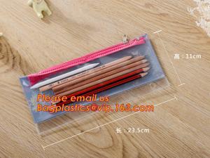 China wholesaler school stationery plastic soft pvc clear colored pencil bags with cheap price wholesale