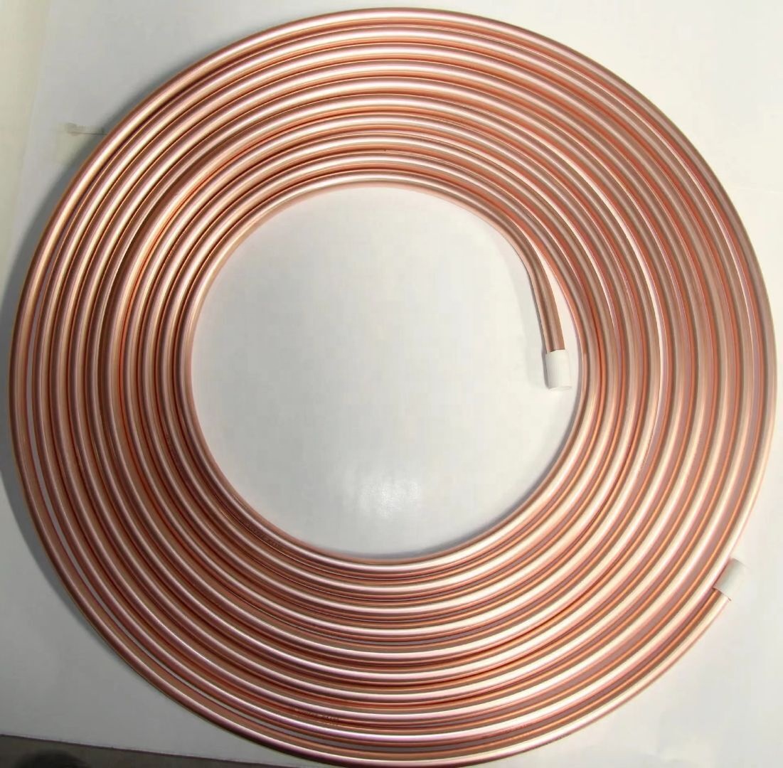 Non-Alloy Pancake Design 3/8" 9.52mm x 0.5mm Copper Tubes 15m for Bending Welding Cutting in Air Conditioner Refrigerator