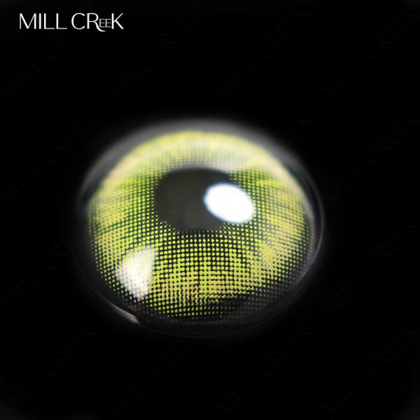 KSSEYE Yearly Green Contact Lens For Brown Eyes 0 Power 14.5mm