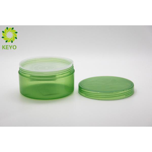Green Color Round Plastic Body Butter Containers , 150g Wide Mouth Body Cream Jars