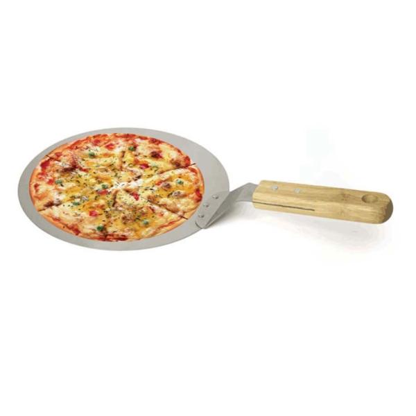 Customized Stainless Steel 10" Inch Pizza Cake Shovel With Wooden Handle