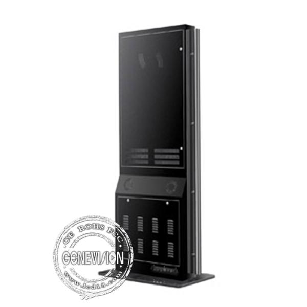 Indoor Free Standing Wifi Commercial Digital Signage Retail With Touch Screen , Black Case