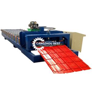 China Hydraulic Power 5.5kw PLC Control Box Step Roof Tile&Glazed Tile Forming Machine on sale