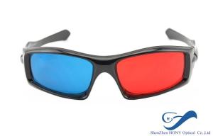China Plastic Frame Red Cyan Anaglyph 3D Glasses For Normal TV 3D Movies wholesale
