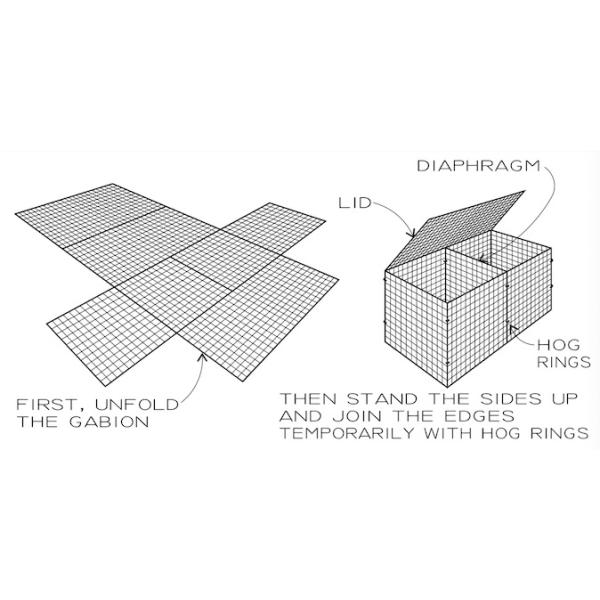 Decoration Gabion Fence Panels HDG Welded Wire Mesh Sheets 60X60mm 3.5mm Diameter