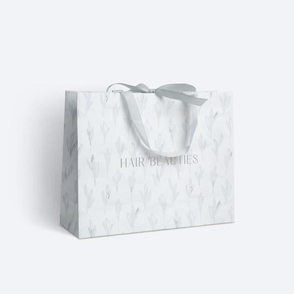 Craft Customized Size White Black Luxury Gift Shopping Jewelry Paper Bag With Handles