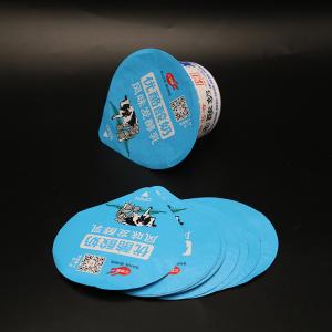 China 101mm Precut Aluminum Yogurt Foil Lid PP Lacquer Easy Peel For Beverage on sale