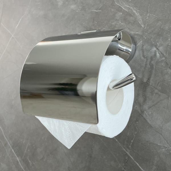 ODM Brushed Steel Toilet Roll Holder Wall Mounted Waterproof Stainless Steel Tissue Dispenser