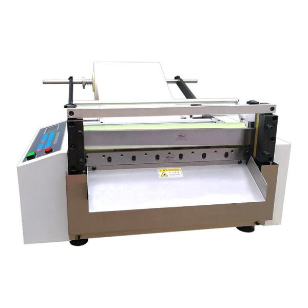 QK-300 Desktop Automatic Paper Cutting Machine , A3 A4 Non Woven Roll To Sheet Cutter