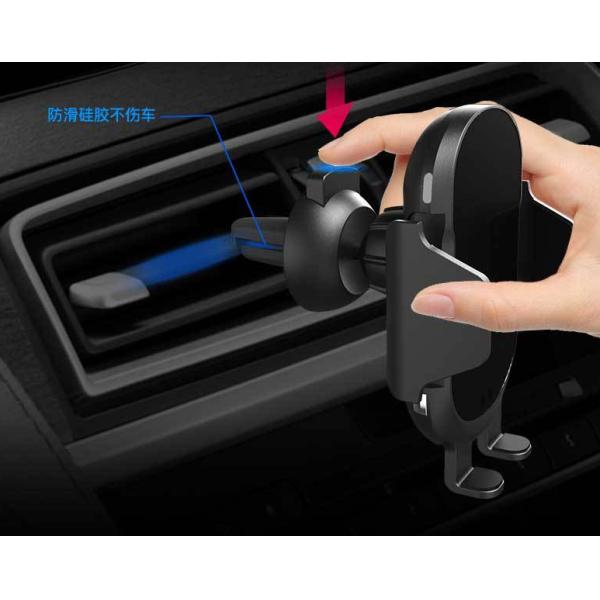 Space - Ssaving Mobile Phone Wireless Charger Car Holder ABS + PC + Silicon Material