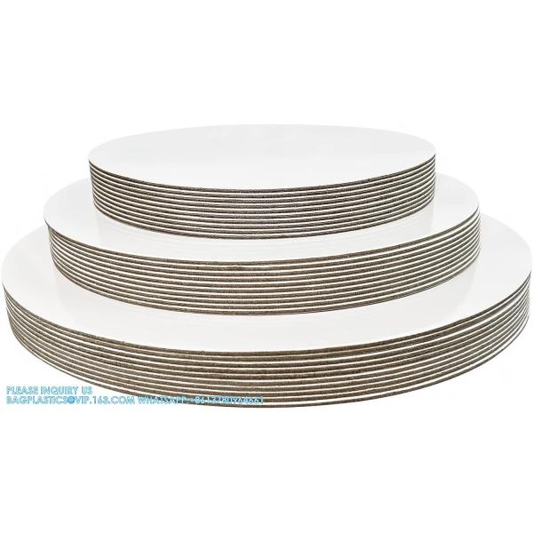 Sturdy Round Cake Boards 8 ,10 And 12 Inch, Gold Cardboard Cake Circles Plate Scalloped Base 3 Size Cake Base