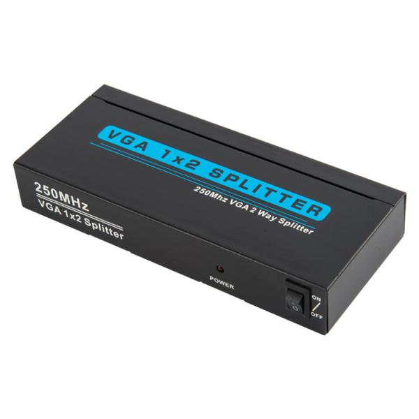 Quality 150*64*25mm 250MHz 1x2 VGA Signal Splitter for sale
