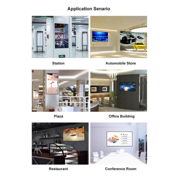 LCD Advertising Media Player 32 Inch Touch Screen Network Billboard HD Signage WiFi Control