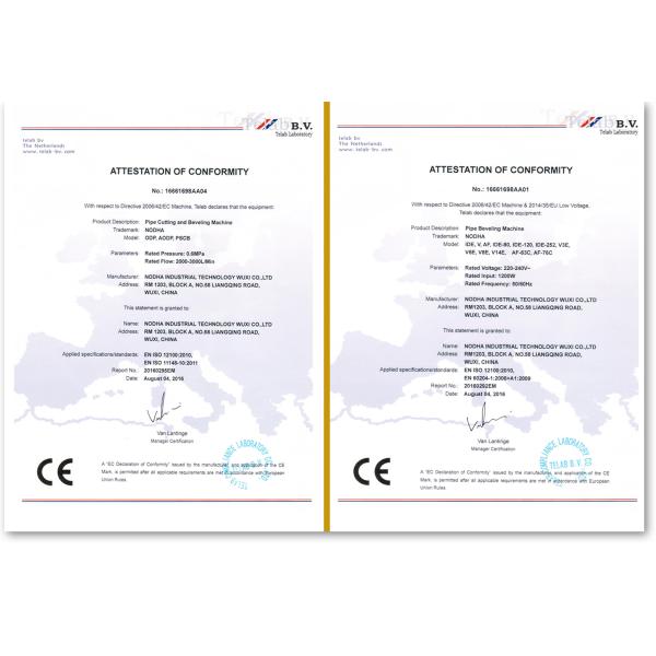 Cold Plate Beveling Machine For 6 - 30 Mm Thick Steel Plate V/Y Type