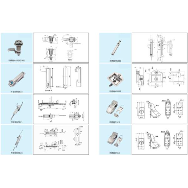 Stainless Steel Quarter Turn Knob Electronic Cam Lock For Mechanical Tool Box Power Distribution Cabinet Mailbox 