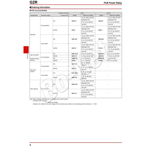 5V DC NO Omron Relay G2R-1-5VDC