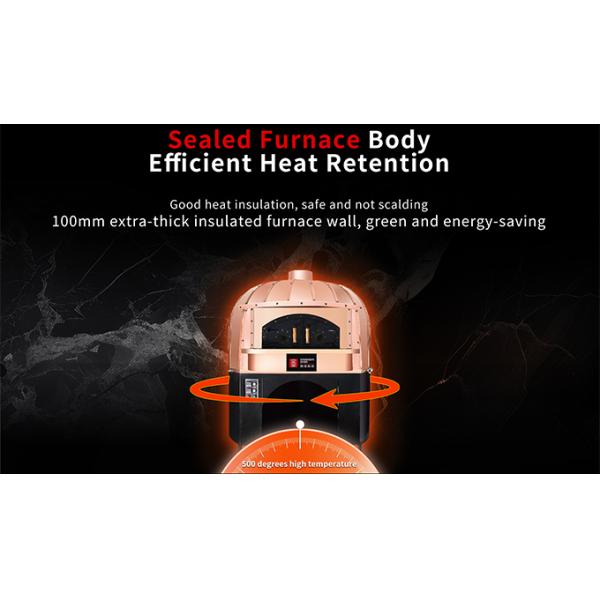 Custom Volcanic Stone Pizza Oven 500-600℃ with 15kw Power