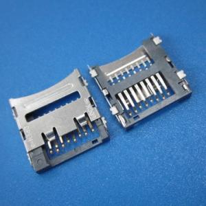 micro pcb SD push sim card connector 8pin smt，mini sd card socket