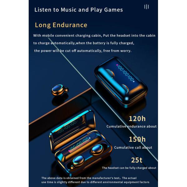 HiFi Stereo Music Bluetooth Wireless Earphone CVC8.0 Noice Canceling With Microphone