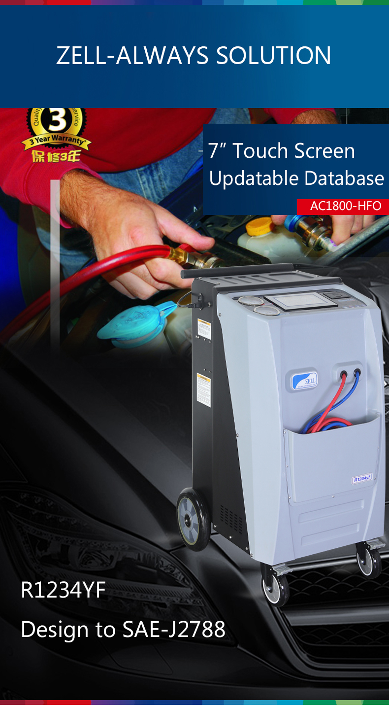 SAE R1234yf Portable Automotive AC Recovery Machine for Refrigerant Gas Filling