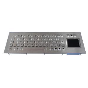IP65 Stainless Braille Kiosk waterproof keyboard with touchpad , 68 Keys
