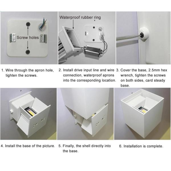ETL Waterproof IP65 outdoor 6W 10W 12W COB wall light modern design led wall light
