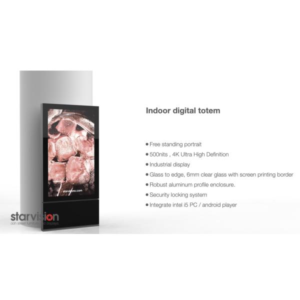 55 Inch 700nits Digital Signage Android Digital Signage For Shopping Mall