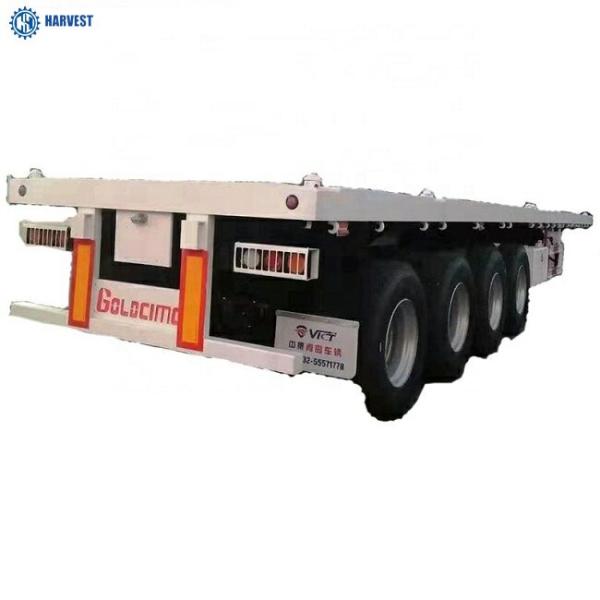 13000×2500×1490mm 4 Axles 60 Ton Payload 40ft 45ft Flatbed Container Trailer