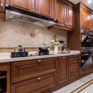 Restaurant MDF Kitchen Cabinets Custom Plywood Classic Kitchen Cabinet Styles
