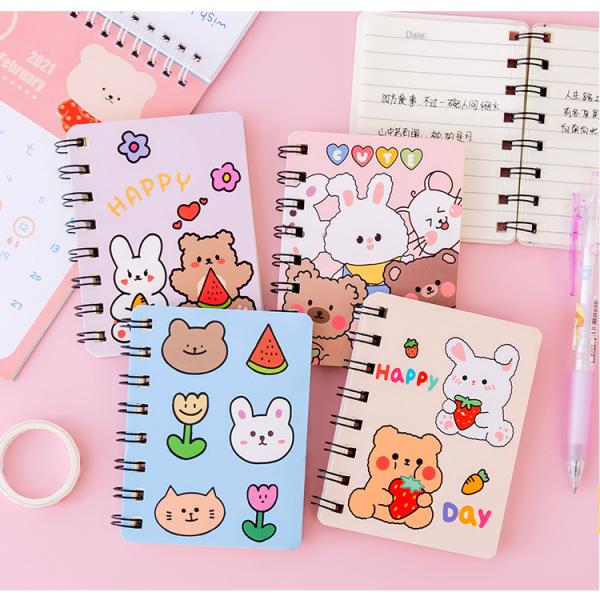 Fashion Eco A7 Friendly Animal Custom Mini Kawaii Kids Cute Spiral Notebook for Gift
