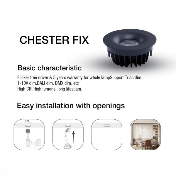 Dimmable IP54 Waterproof Bathroom LED Downlights 9W 3000K Practical