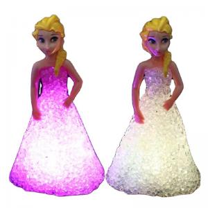 China Mini Custom Elsa Anna Sofia LED Colorful Lights Gradient Crystal Night Lamp Princess Christmas Holiday wholesale