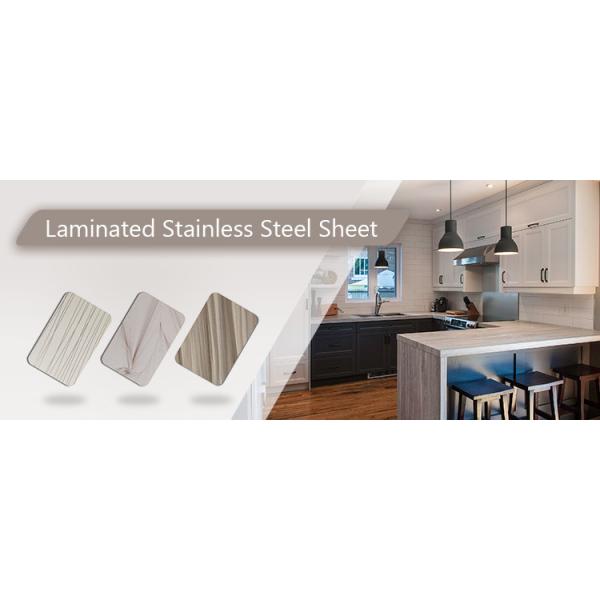 316 633 1.2x1219x2438 PVD Coated Stainless Steel Sheet Laminated Wooden Pattern Coated